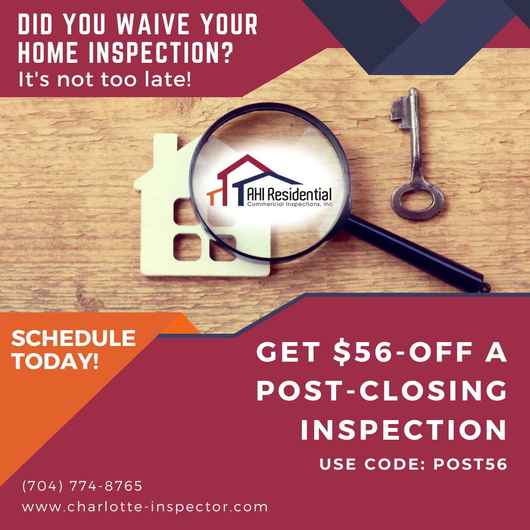 Post Closing Home Inspection Promo Charlotte NC